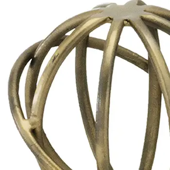 7" Bronze Cast Iron Decorative Orb Tabletop Sculpture