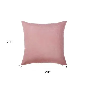 Set Of 2 Light Pink Brushed Twill Decorative Throw Pillow Covers
