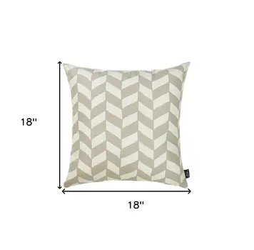 18"X18"Gray Olive Towers Decorative Throw Pillow Cover Printed