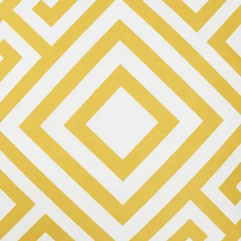 18" Yellow and White Greek Key Throw Pillow Cover