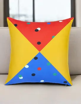 18"X18" Memphis Square Printed Decorative Throw Pillow Cover