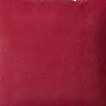 Set Of Two 18" X 18" Red Polyester Zippered Pillow Cover