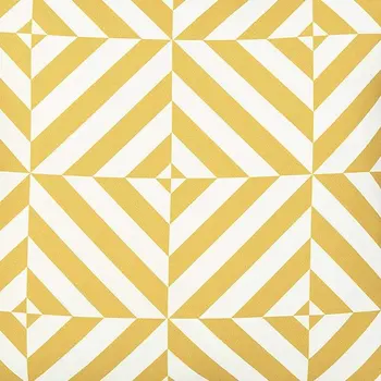 18" Yellow and White Throw Pillow Cover