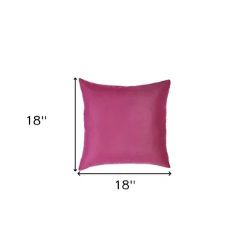 Set of Two 18" Pink Throw Pillow Covers