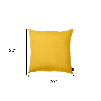 Set of Two 20" Yellow Throw Pillow Covers