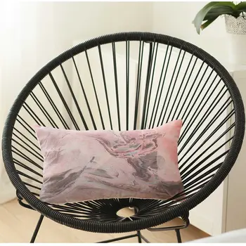 12" X 20" Pink Lumbar Throw Pillow Cover