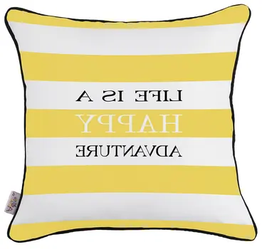18"X18" Scandi Square Life Printed Decorative Throw Pillow Cover
