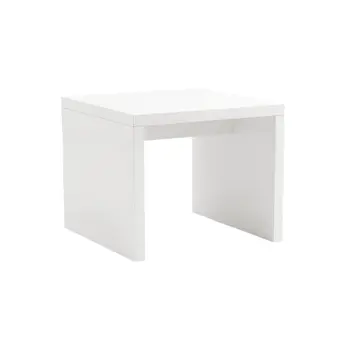20" White Square End Table