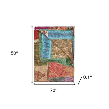 50" X 70" Silk Multicolor Throws