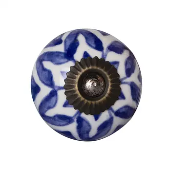 1.5" X 1.5" X 1.5" Ceramic Metal Multicolor 12 Pack Knob