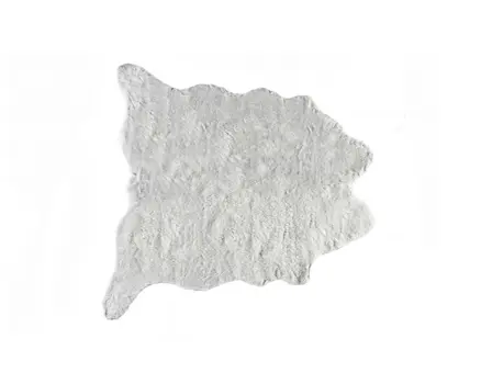 5' X 8' Gray Faux Fur Washable Area Rug