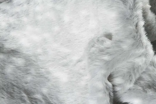 5' X 8' Gray Faux Fur Washable Area Rug