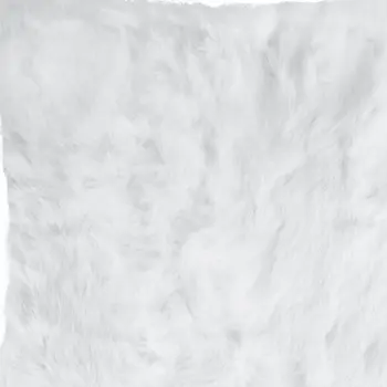 18" White Wool Throw Pillow