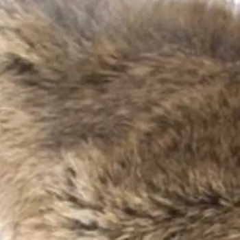 5" X 18" X 18" 100% Natural Rabbit Fur Hazelnut Pillow