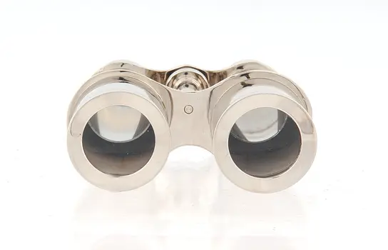 3" Brass Aluminum Hand Painted Decorative Binocular Tabletop Sculpture