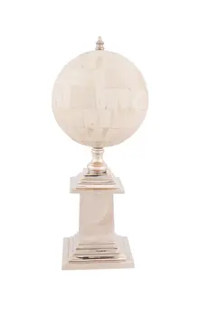 15" Bone Metal Hand Painted Figurine Tabletop Sculpture