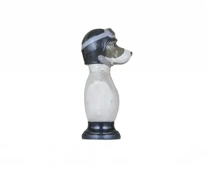Dog Bust Aviator Statue