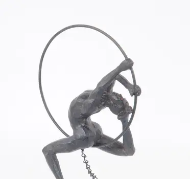 Athletic Man Hanging Ring Sculpture
