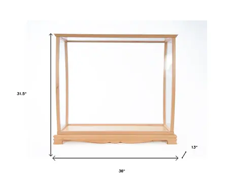 13" X 36" X 31.5" Display Case For Midsize Tall Ship Clear Finish