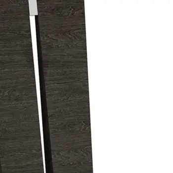 Set of Two Gray And Dark Brown Upholstered Dining Side Chairs