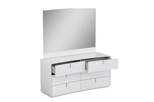 62" X 19" X 30" White  Dresser