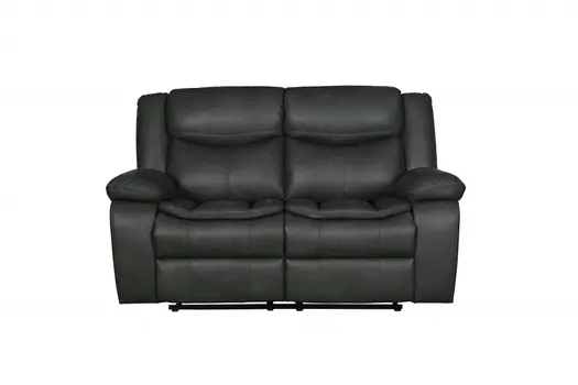 Two Piece Indoor Gray Microsuede Five Person Seating Set