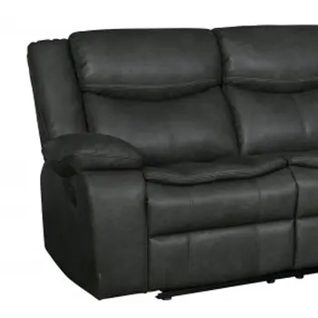Two Piece Indoor Gray Microsuede Five Person Seating Set