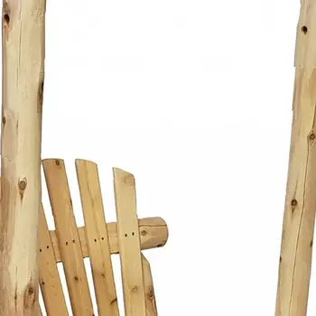 31" X 24" X 47"  Natural Wood Single Chair Porch Swing