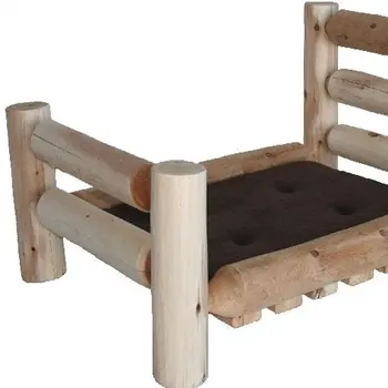 Rustic And Natural Cedar Log Medium Replica Pet Bed