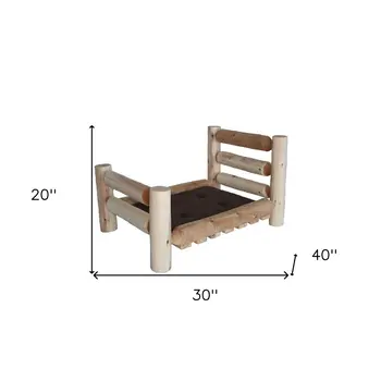 Rustic And Natural Cedar Log Medium Replica Pet Bed