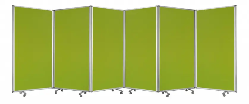 212 X 1 X 71 Green Metal 6 Panel Screen