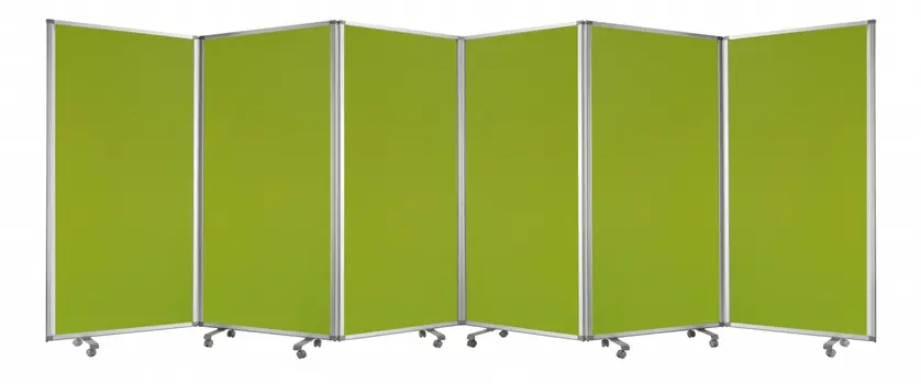 212 X 1 X 71 Green Metal 6 Panel Screen