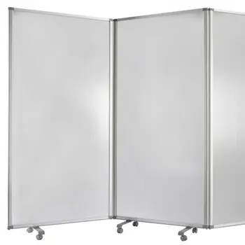 318" X 1" X 71" Clear Metal 9 Panel Resilient Screen