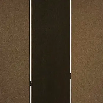 Brown Upholstered 3 Panel Room Divider Screen