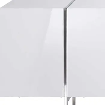 95" White Stainless Steel Solid Console Table