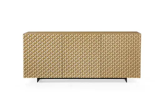 71" Gold and Black Steel Solid Console Table