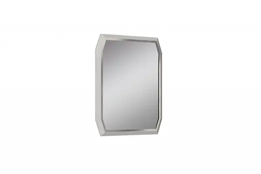 49" Taupe Abstract Glass Framed Accent Mirror