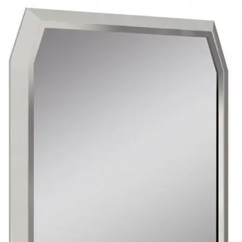 49" Taupe Abstract Glass Framed Accent Mirror