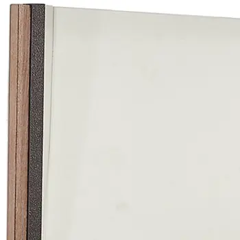 35" Natural Wood Framed Accent Mirror