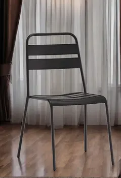 Set of Four Gray Faux Leather Dining Side Chairs