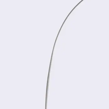 91" White Steel Arched With White Metal Shade