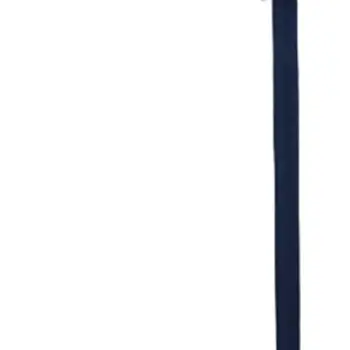 60" Black And White Floor Lamp With White Fabric Drum Shade
