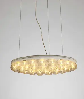 29 X 29 X 7 White Glass Metal Pendant Lamp