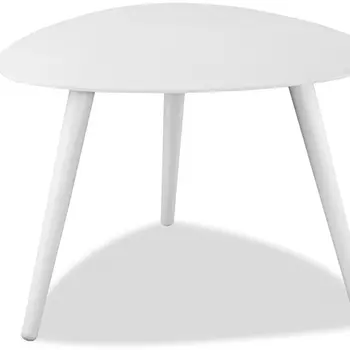 16" White Aluminum End Table