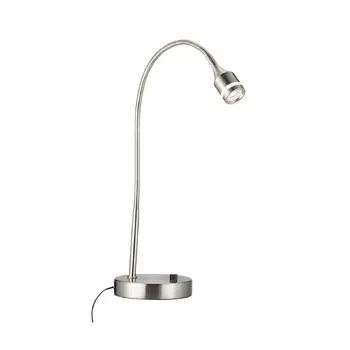 Brushed Steel Metal Led Adjustable Desk Lamp