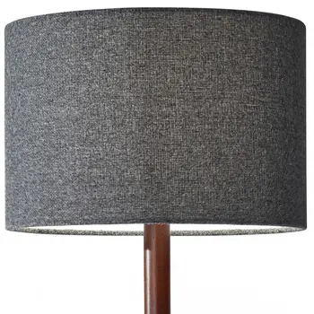 Cozy Cabin Walnut Wood Finish Table Lamp