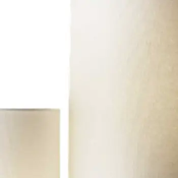 68" Silver Three Light Novelty Floor Lamp With White Linen Cylinder Shade