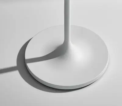 60" White Floor Lamp With White Fabric Drum Shade
