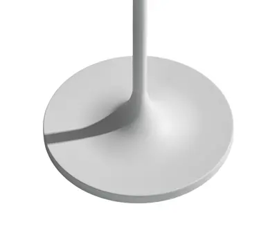 60" White Floor Lamp With White Fabric Drum Shade