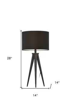 Treble Black Metal Table Lamp